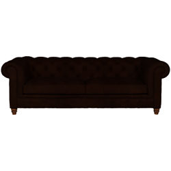 Halo Earle Aniline Leather Chesterfield Grand Sofa, Antique Whisky